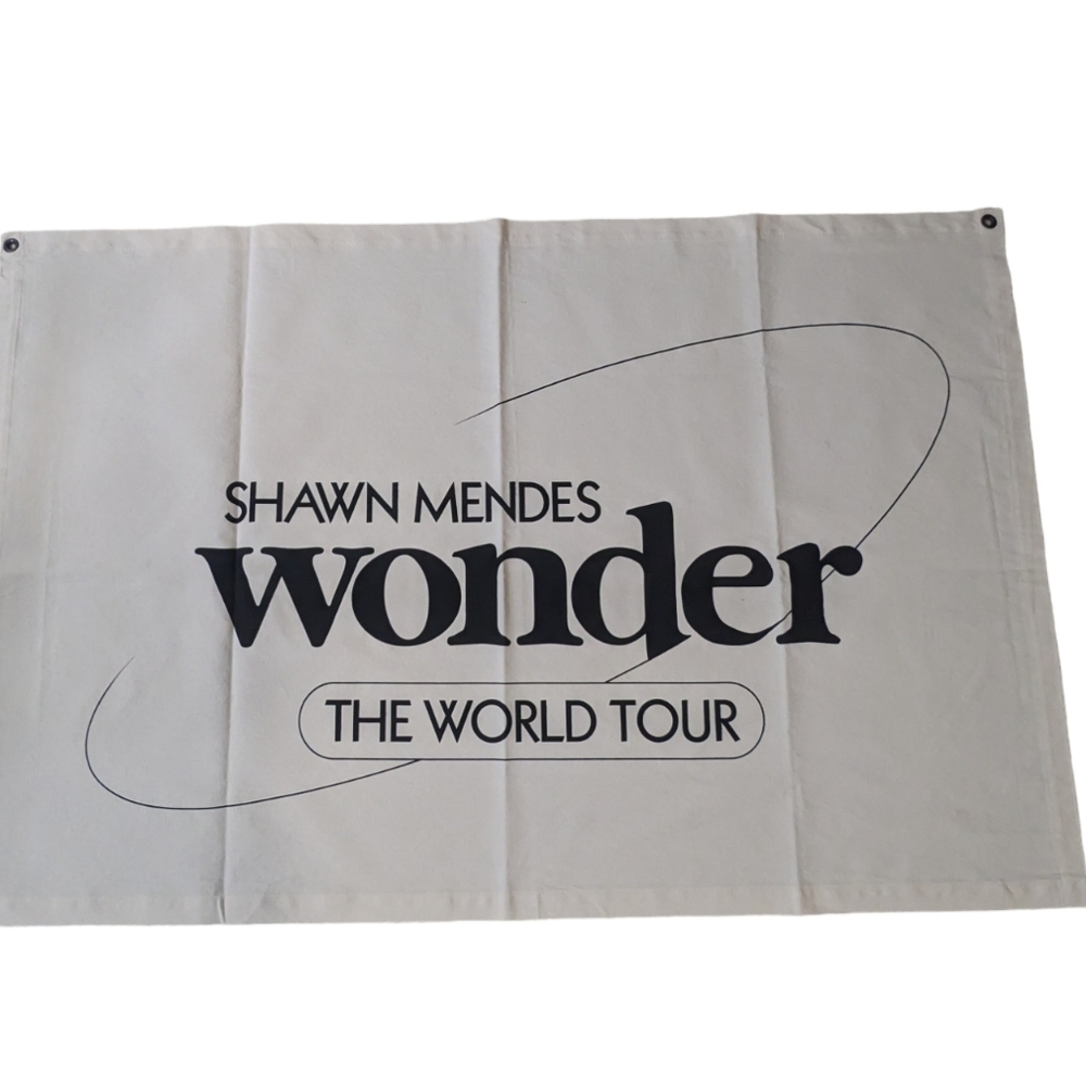 Shawn Mendes combo wonder world tour banner the tour merch t-shirt women's sizeM - Picture 2 of 11
